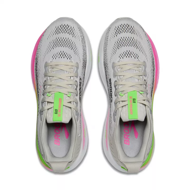 Brooks Adrenaline GTS 25 Grå/Rosa/Grønn Dame - Image 6