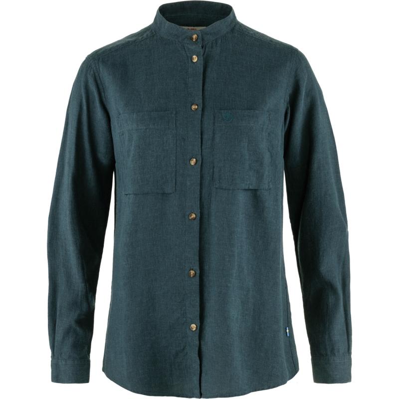 Fjällräven Övik Hemp Skjorte Lang Arm Dame Blå - Image 2