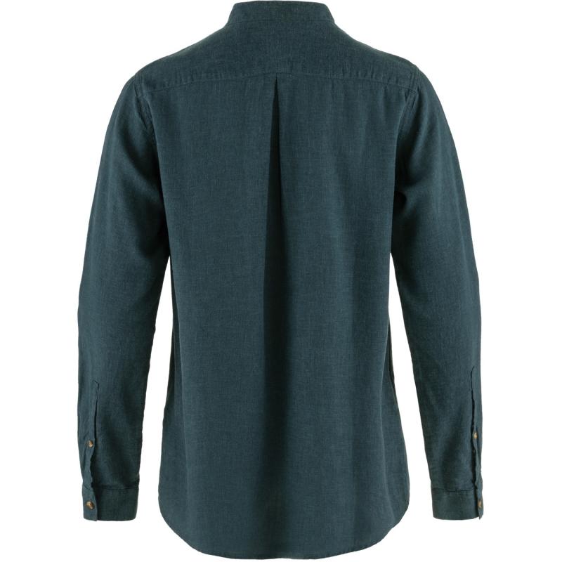 Fjällräven Övik Hemp Skjorte Lang Arm Dame Blå - Image 3