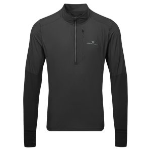 Løpejakke Herre – Ronhill Tech Wind-Block 1/2 Zip – Svart