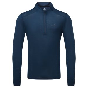 Merino Ull Trøye – Ronhill Mens Merino Baselayer – Dark Navy/Oxide