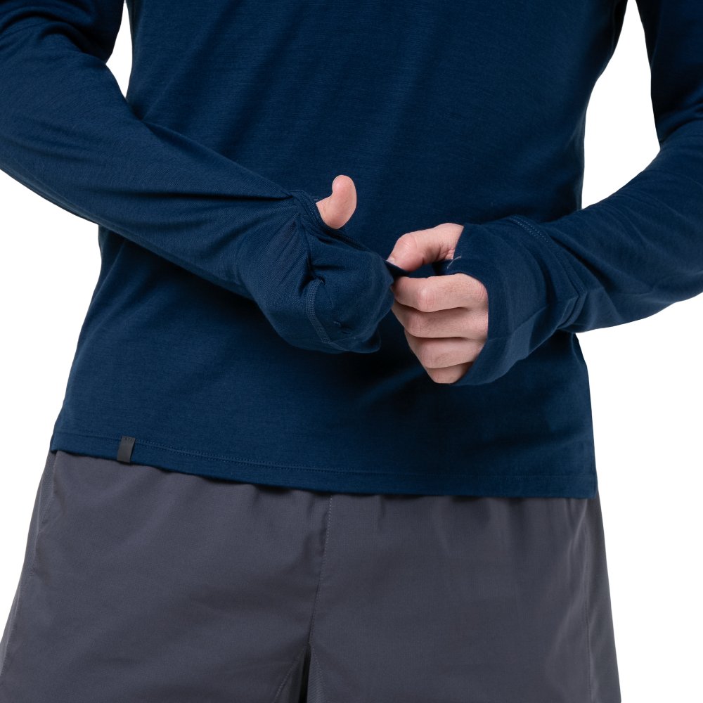 Merino Ull Trøye – Ronhill Mens Merino Baselayer – Dark Navy/Oxide - Image 5