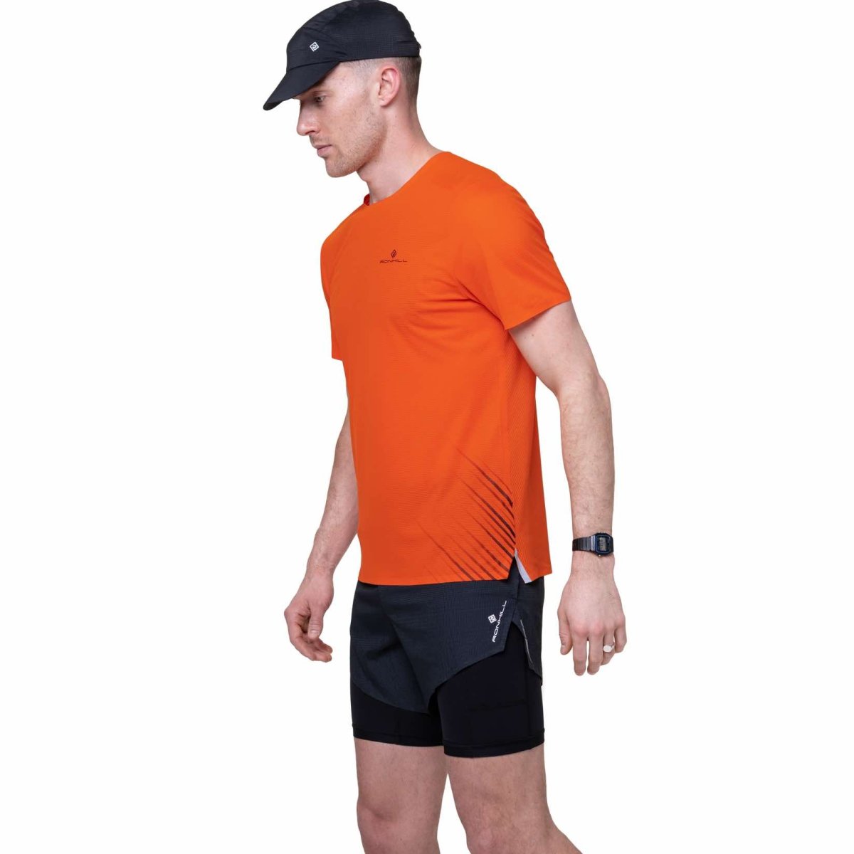 Løpe T-shirt – Ronhill Race T-shirt – Ronhil Red/Black - Image 4