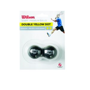 Wilson Staff Squash ball 2pk 2xGul prikk – Sort