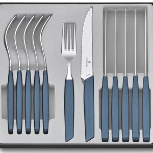 Victorinox Swiss Modern biffsett med 12 deler i blåbær