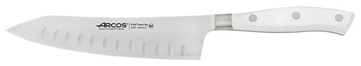 Arcos White Riviera Santoku Rocking Knife - Image 2