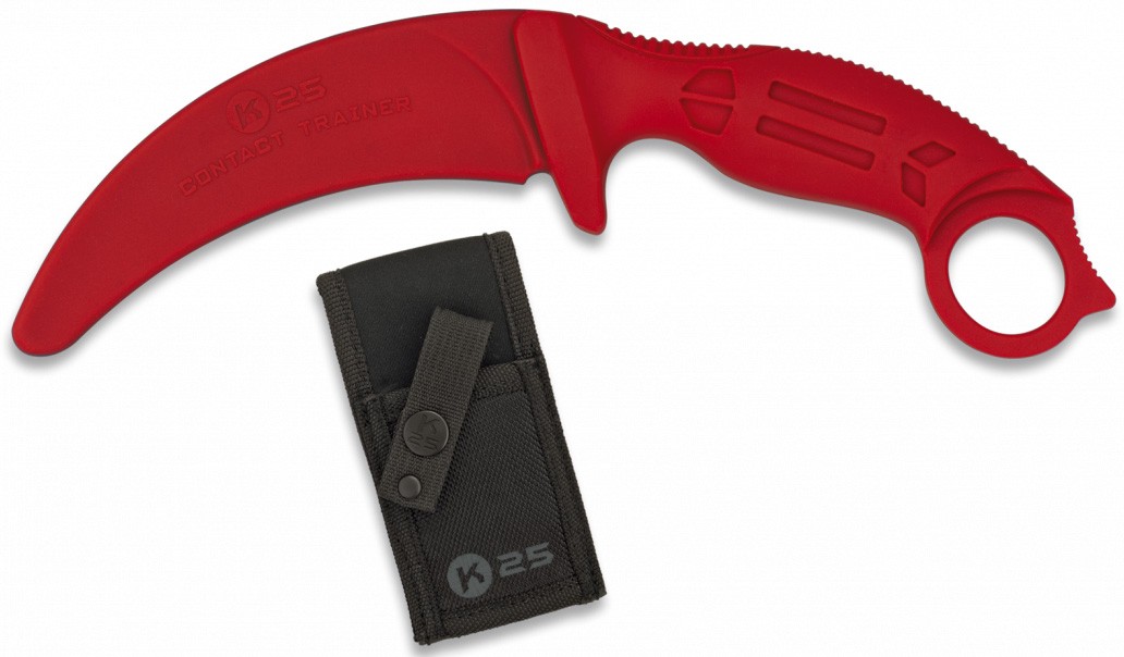 Karambit treningskniv K25 rød gummi - Image 2