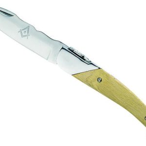 Acacia Freemason-kniv 12 cm i rustfritt stål