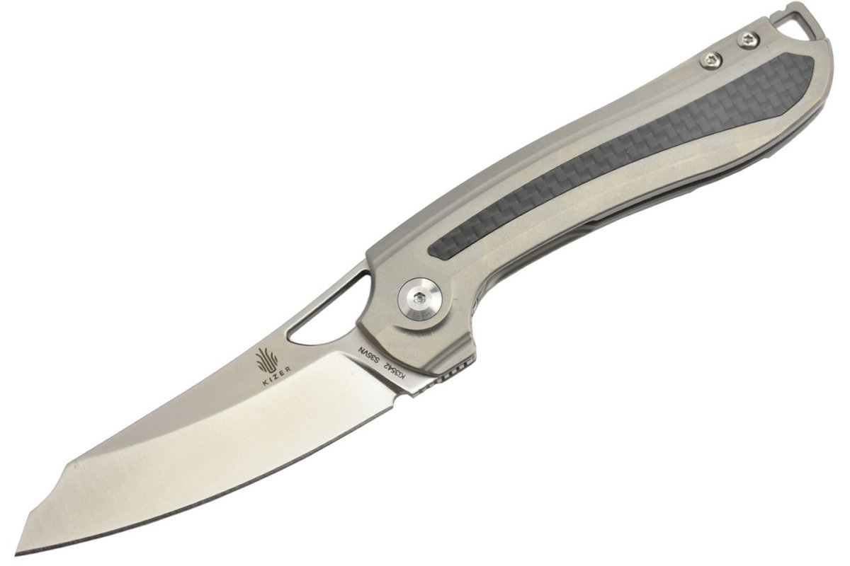 Kizer Kobold S35VN/titan og karbonfiberkniv