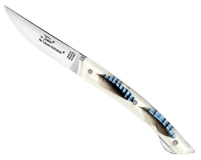 Claude Dozorme Le Thiers-kniv med jayfjærlås 12 cm i rustfritt stål
