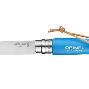 Opinel n°7 VRI Baroudeur-kniv cyanblå